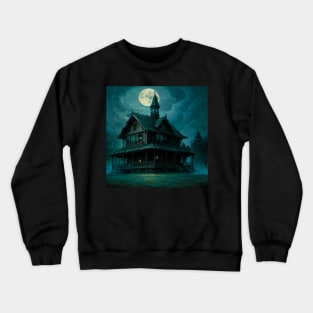 Spooky Abandoned Haunted House Crewneck Sweatshirt